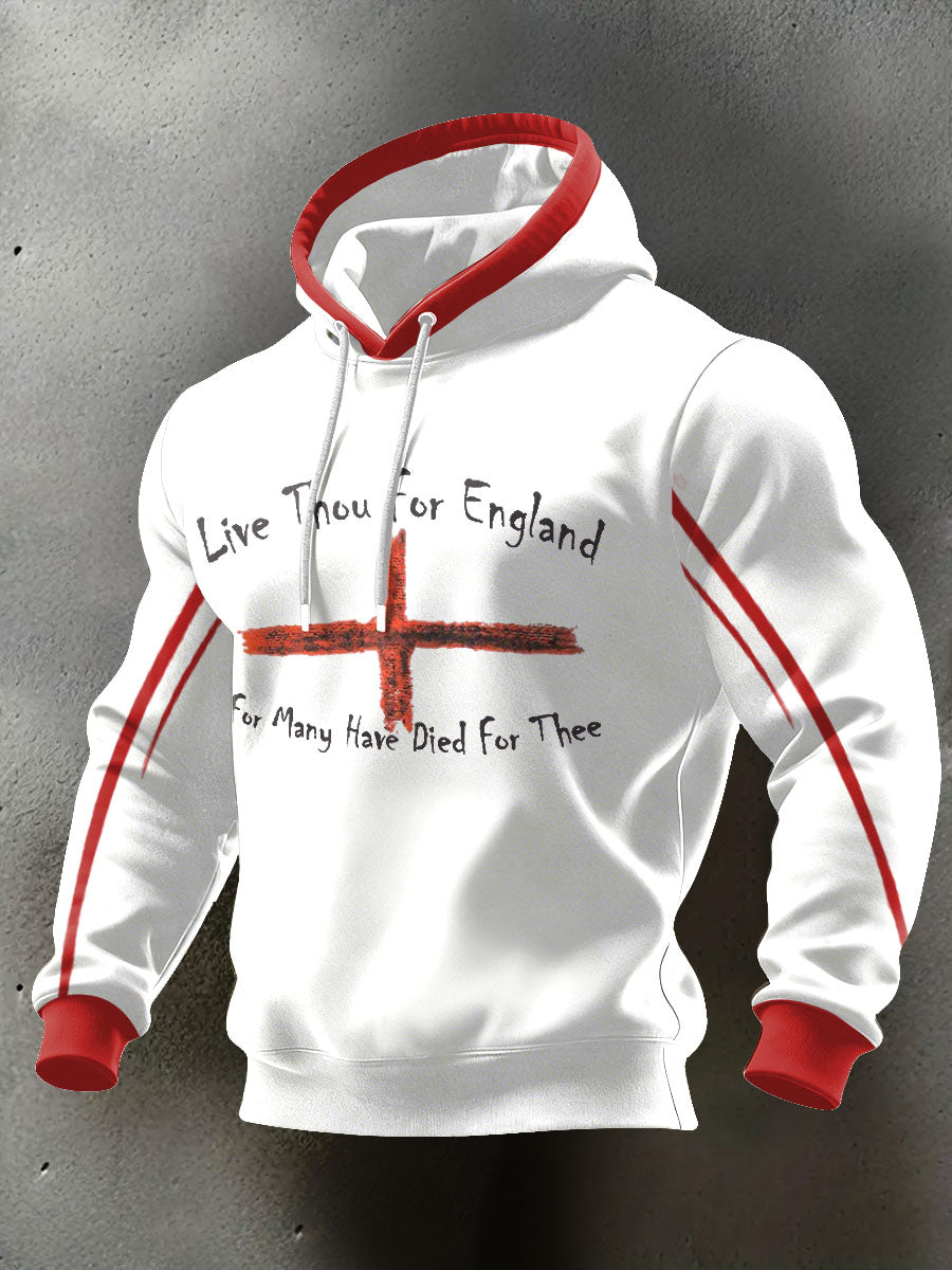 Sweat à capuche imprimé England Rugby Lover pour homme