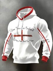 Sweat à capuche imprimé England Rugby Lover pour homme