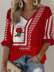 T-shirt à imprimé gaufré England Rugby Lover pour femme