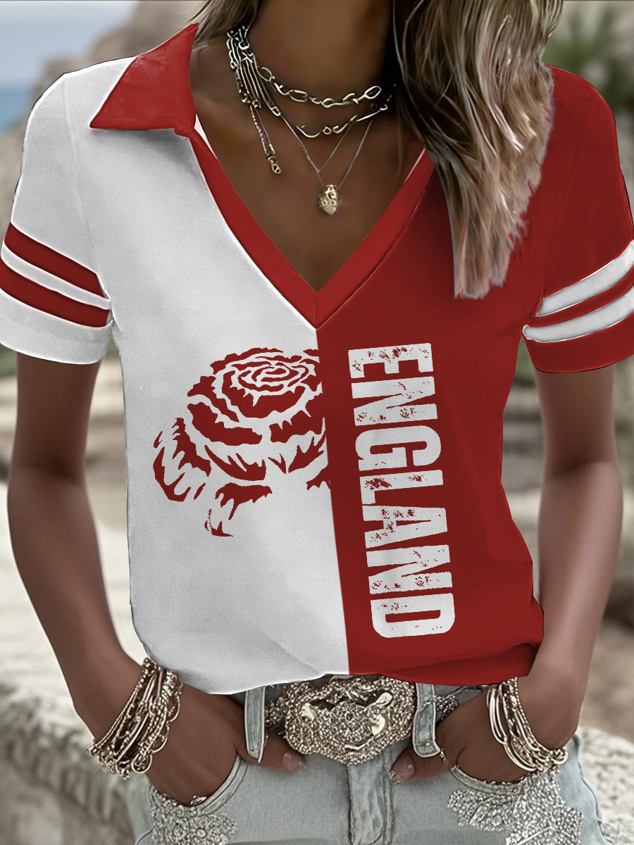 Hauts imprimés England Rugby Lover Femme