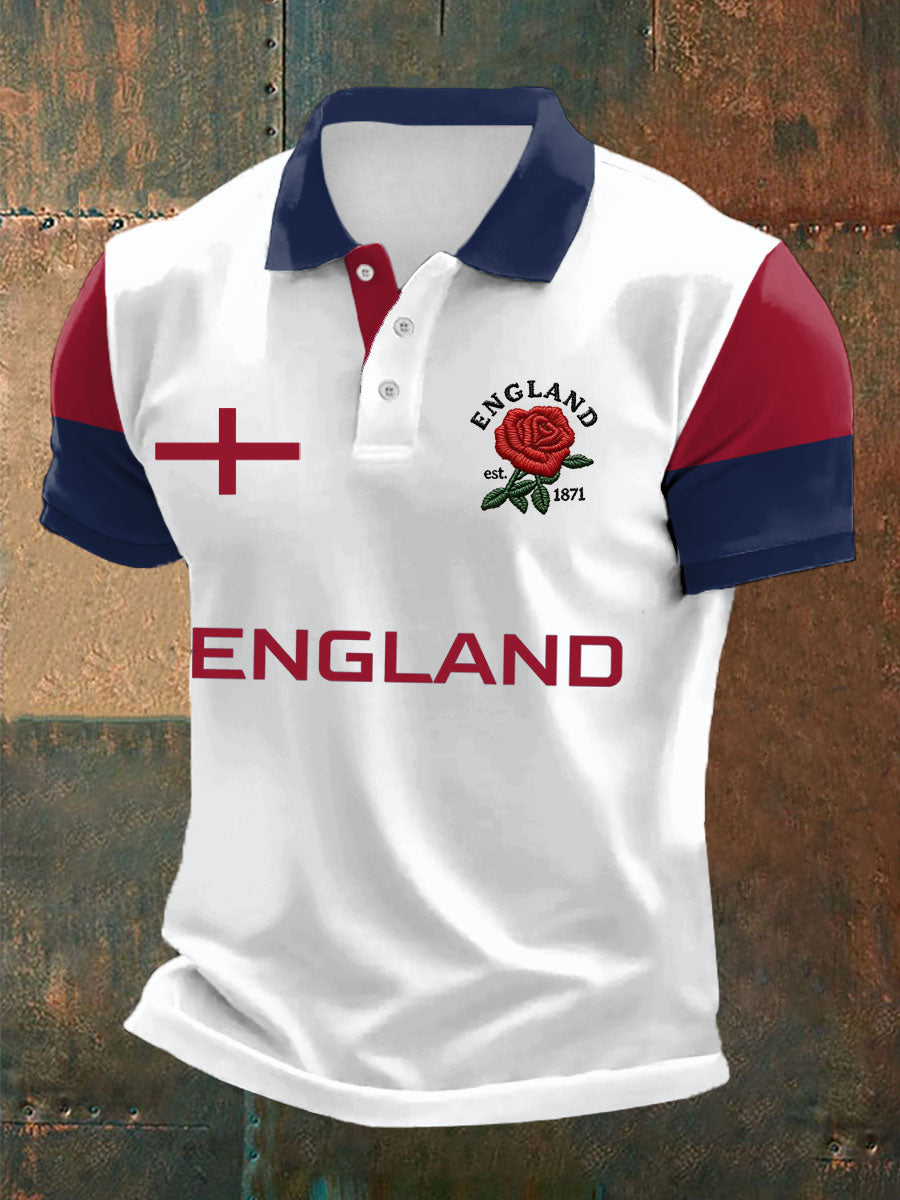 Polo imprimé England Rugby Lover pour homme