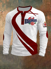 T-shirt à manches longues imprimé England Rugby Lover pour homme