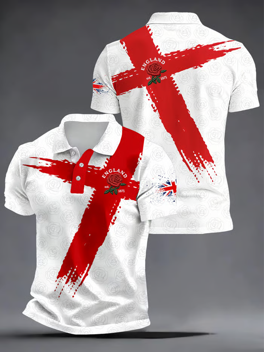 Polo imprimé England Rugby Lover pour homme