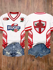 T-shirt manches courtes imprimé England Rugby Lover Femme