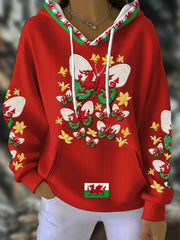Femme Pays de Galles Welsh Rugby Art Imprimé Hoodie
