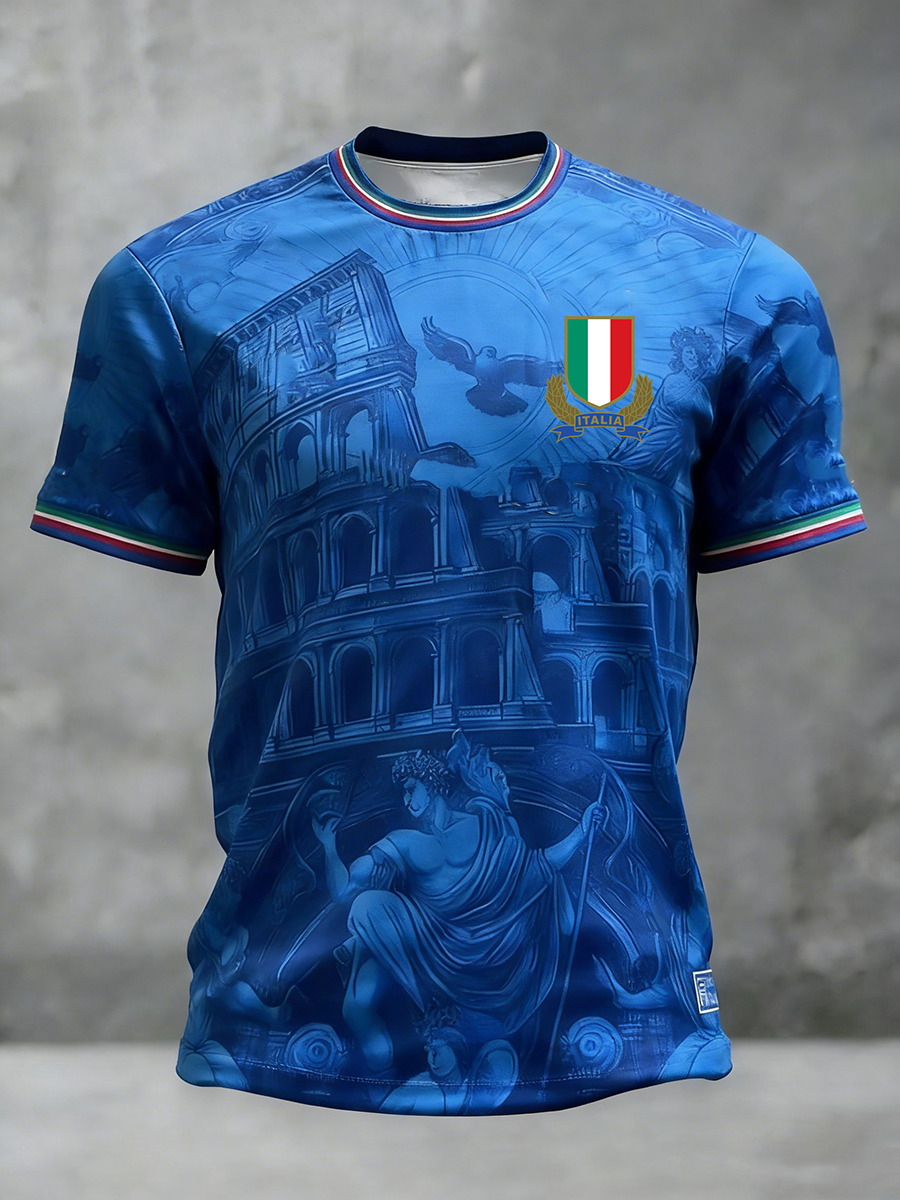 T-shirt à manches courtes Italia Rugby Homme