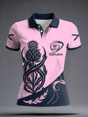 Tops décontractés imprimés pour femmes Scotland Rugby Lover