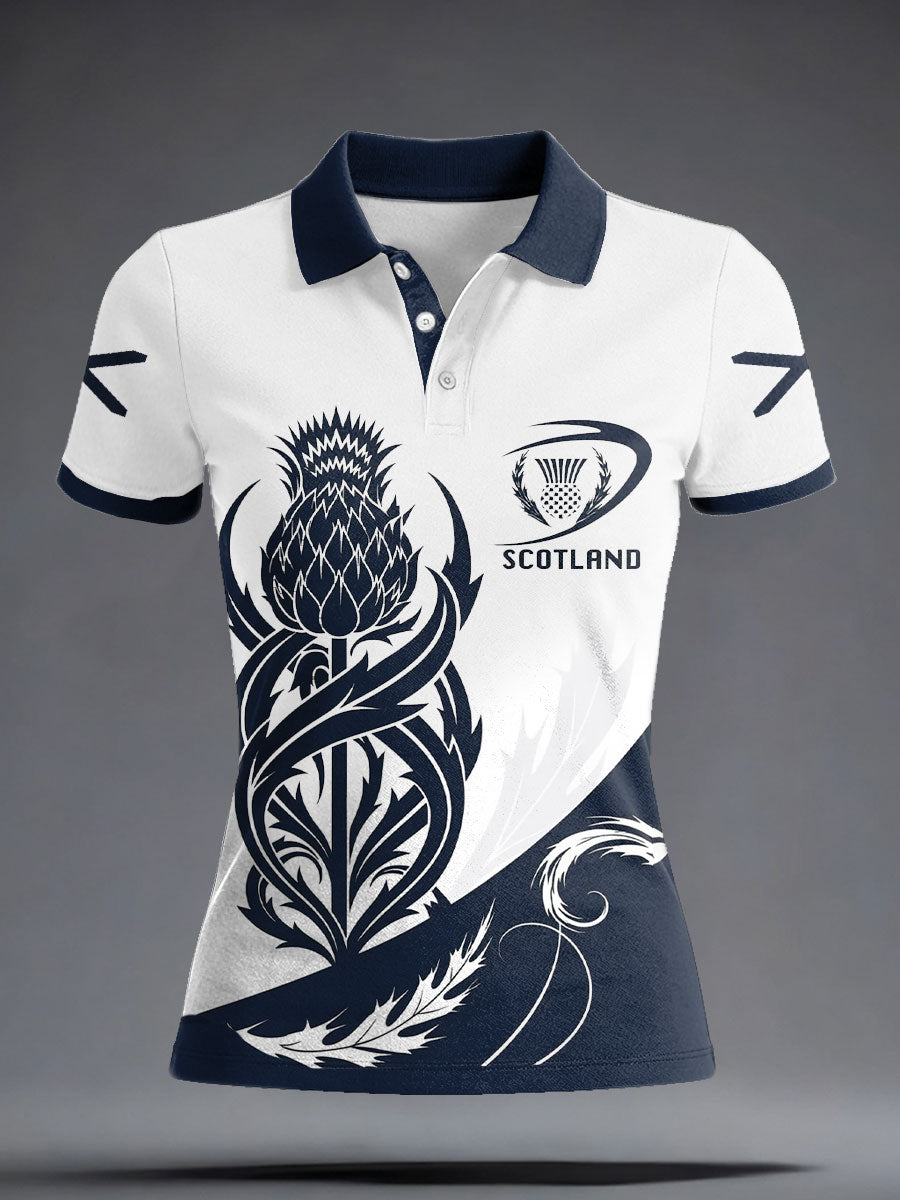 Tops décontractés imprimés pour femmes Scotland Rugby Lover