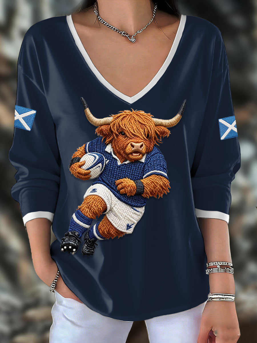 Hauts imprimés Scotland Rugby Lover Femme