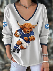 Hauts imprimés Scotland Rugby Lover Femme