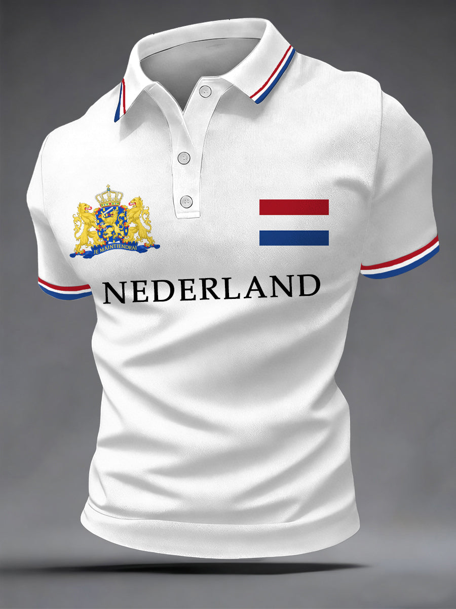 Haut Décontracté Nederland Print Koningsdag Homme