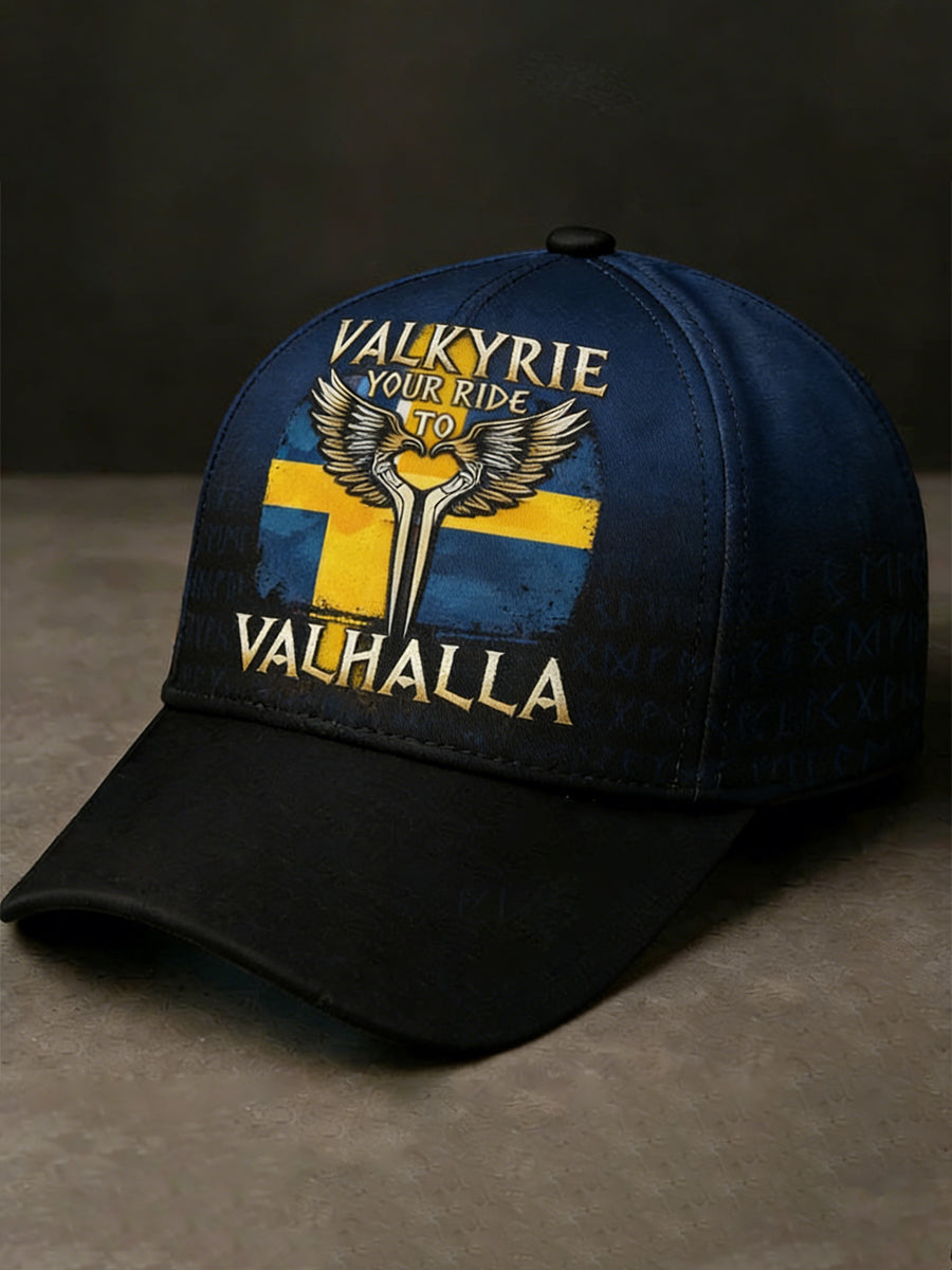 Chapeau unisexe à imprimé de style viking suédois