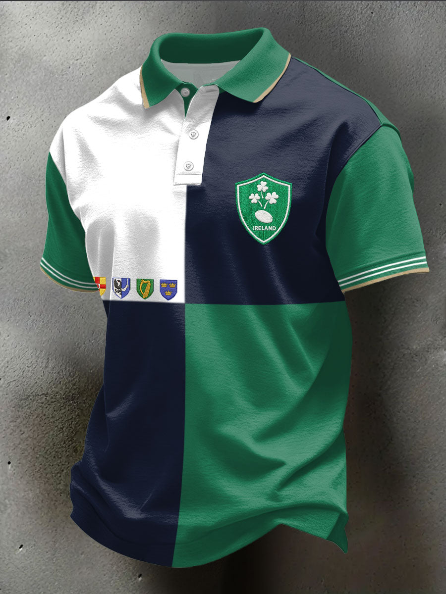 Hommes Irlande Rugby Lover Imprimé Casual Tops