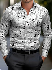 Chemise imprimée géométrique Business Style pour hommes
