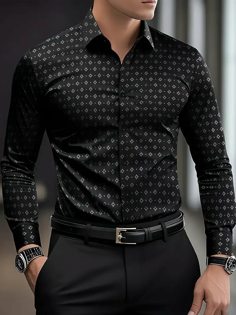 Chemise imprimée Business Style pour hommes