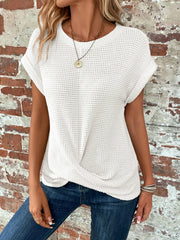 Tee-shirt Solid Batwing Sleeve Femme