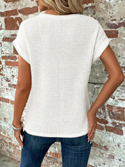 Tee-shirt Solid Batwing Sleeve Femme