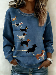 Sweat-shirt Femme Chien Imprimé