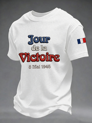 Homme Jour de la Victoire 8 mai 1945 Manches courtes en gaufre