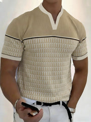 T-shirt à col en V pour homme, style professionnel