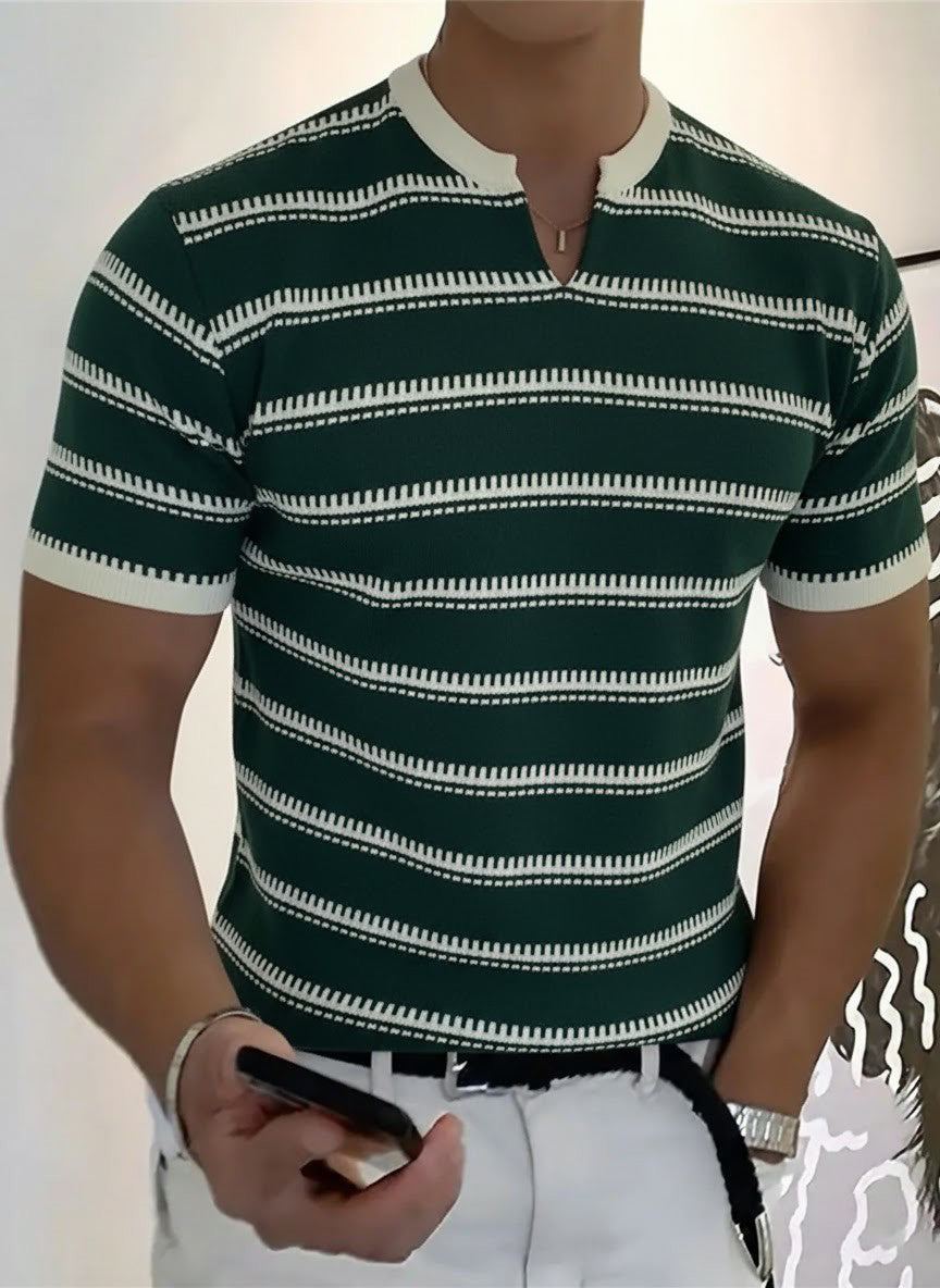 T-shirt à col en V Business pour hommes