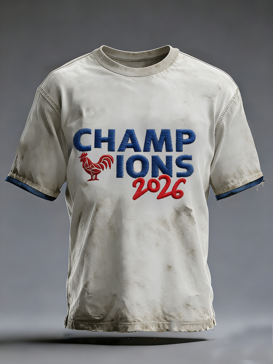 T-shirt manches courtes Champions de France 2026 pour hommes