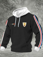 Sweat à capuche en coton à carreaux France Rugby pour homme