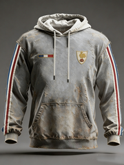 Sweat à capuche oversize à épaules dénudées avec poches France Rugby Homme