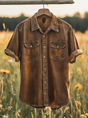 Chemise à manches courtes Western Homme