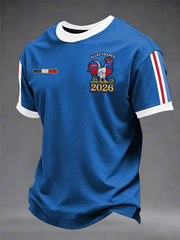 T-shirt imprimé de rugby de l’équipe de France pour hommes
