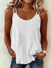 Camisole sans manches en jacquard pour femme