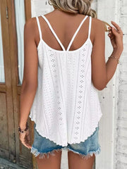 Camisole sans manches en jacquard pour femme