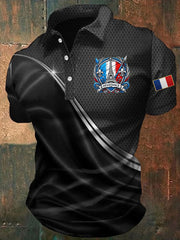 Chemise imprimée pour hommes, Jour de la Victoire européenne en France