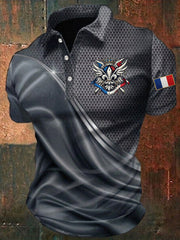 Chemise imprimée pour hommes, Jour de la Victoire européenne en France