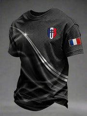 T-shirt imprimé pour hommes, Jour de la Victoire européenne en France