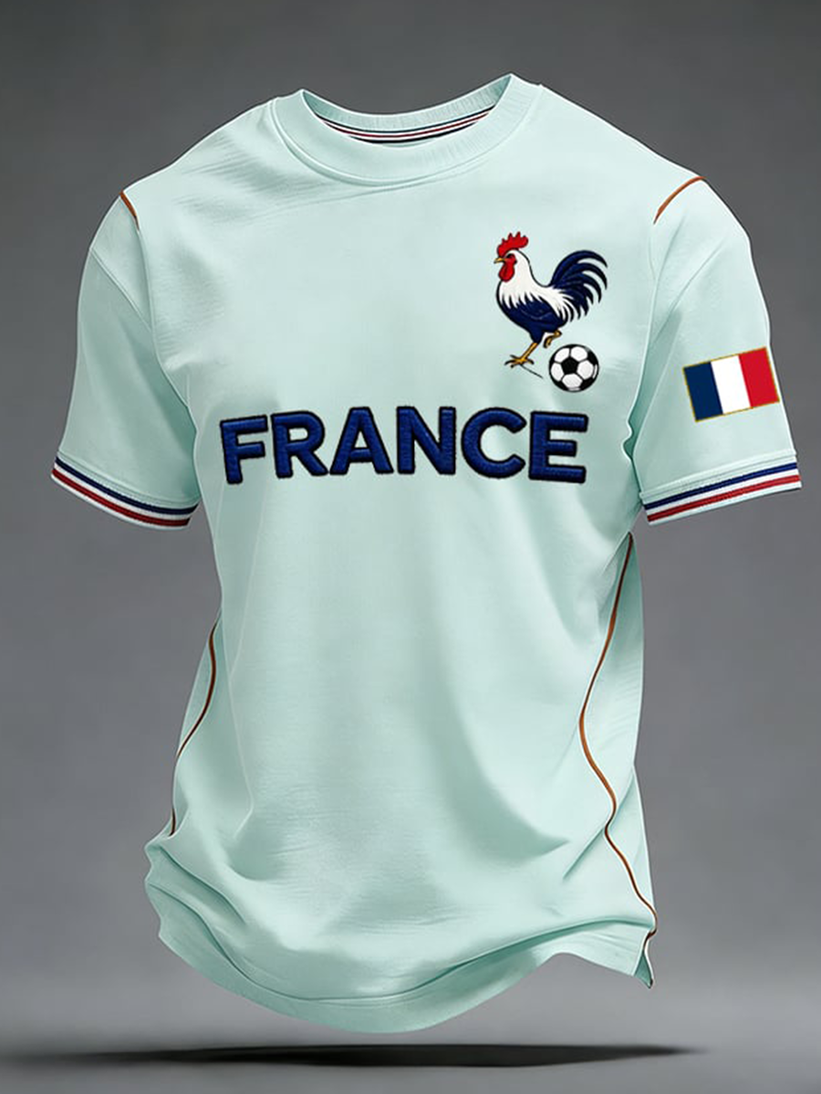 T-shirt à manches courtes pour homme, style football américain