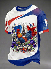 T-shirt imprimé football français pour hommes