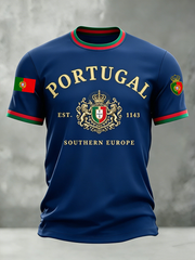 T-shirt à manches courtes de football du Portugal pour hommes