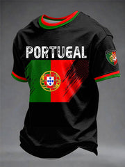 T-shirt à imprimé portugais pour hommes