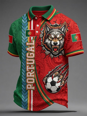 Chemise à manches courtes Portugal Football Homme