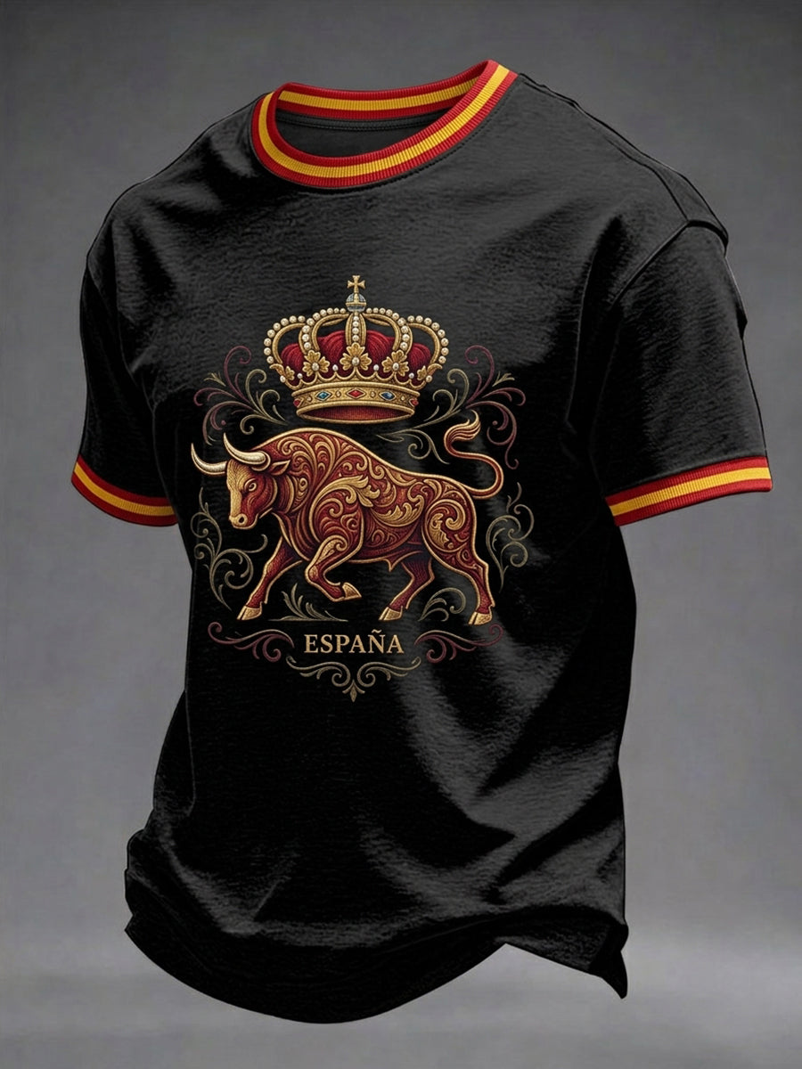 T-shirt pour hommes à imprimé espagnol
