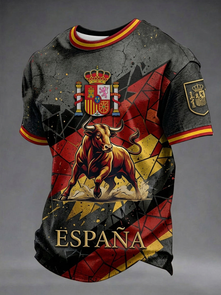 T-shirt imprimé espagnol pour hommes
