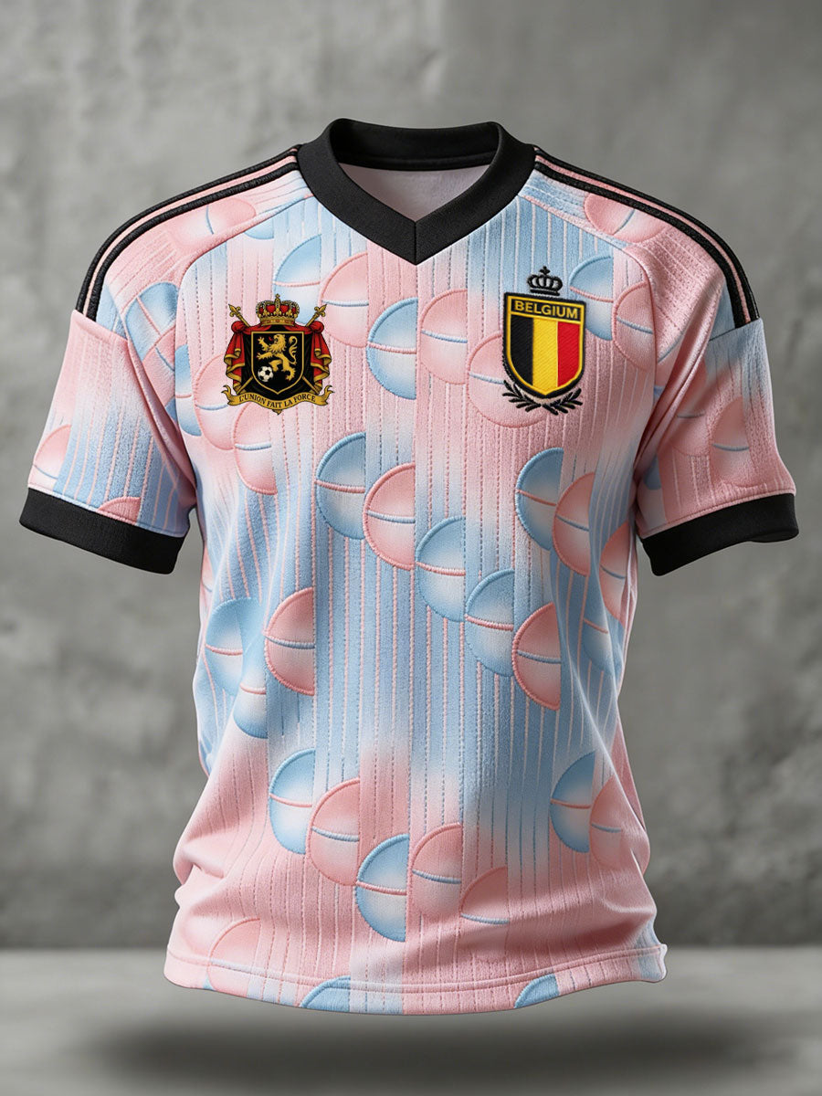 T-shirt imprimé pour hommes, amoureux du football belge