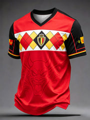 T-shirt imprimé pour hommes, fan du football belge, Les Diables Rouges