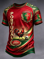 T-shirt à manches courtes pour hommes, football portugais