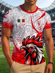 T-shirt imprimé France Football pour hommes