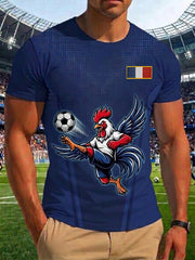 T-shirt imprimé France Football pour hommes