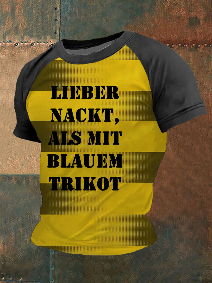 T-shirt à manches courtes Lieber Nackt Als Im Blauem Trikot Homme