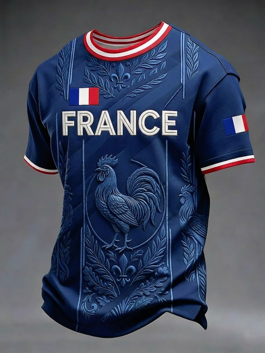 T-shirt à manches courtes pour hommes, France