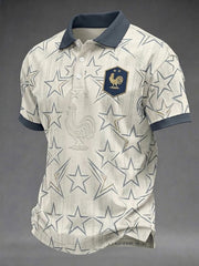 Chemise pour hommes avec imprimé football français